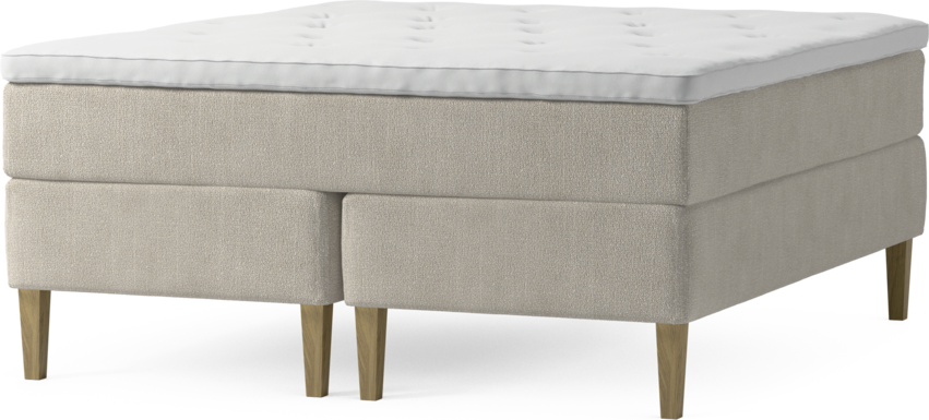 Delux Exclusive - Kontinentalsäng, dubbelsäng med bäddmadrass och sängben