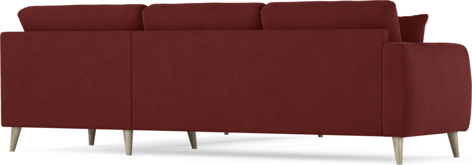 Eden - Hörnsoffa, 2,5+2,5-sits - Röd