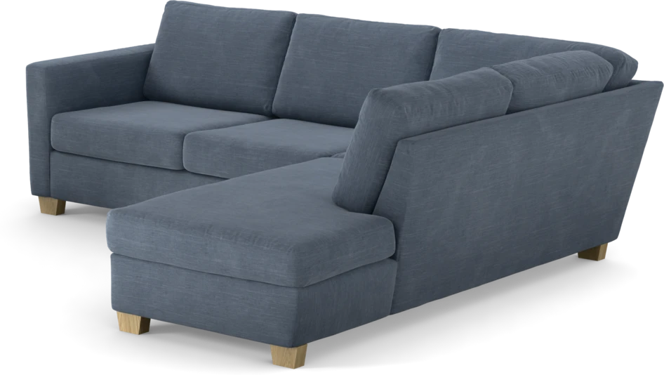 Friday - 2,5-sits soffa med divan höger - Blå