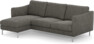 Madison Lux - 2-sits soffa med schäslong vänster - Grå