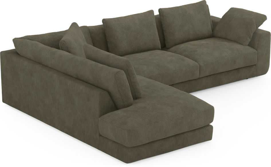 Amie - 3-sits med divan vänster - Grön