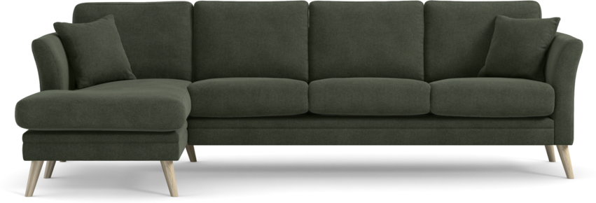 Eden - 3-sits soffa med schäslong - Grön
