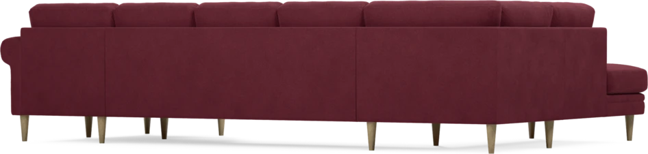 Eden - 3-sits soffa med divan vänster och schäslong höger - Röd
