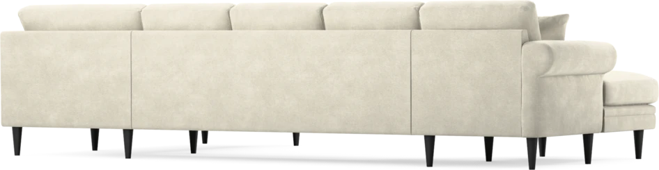 Eden - 3-sits soffa med schäslong vänster och divan höger - Vit