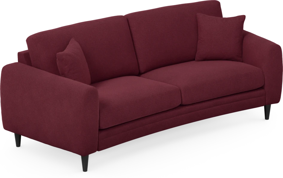 Eden - 2,5-sits soffa svängd - Röd