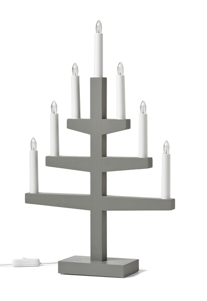 Trapp  - Adventsljusstake 7-arm - Grå