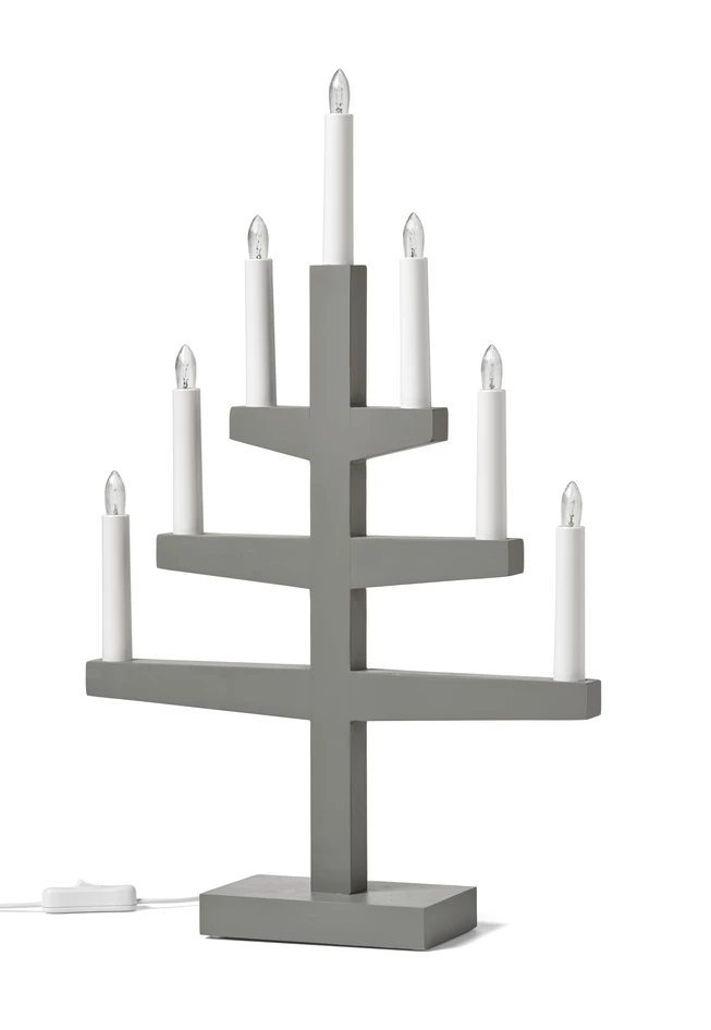 Trapp  - Adventsljusstake 7-arm - Grå