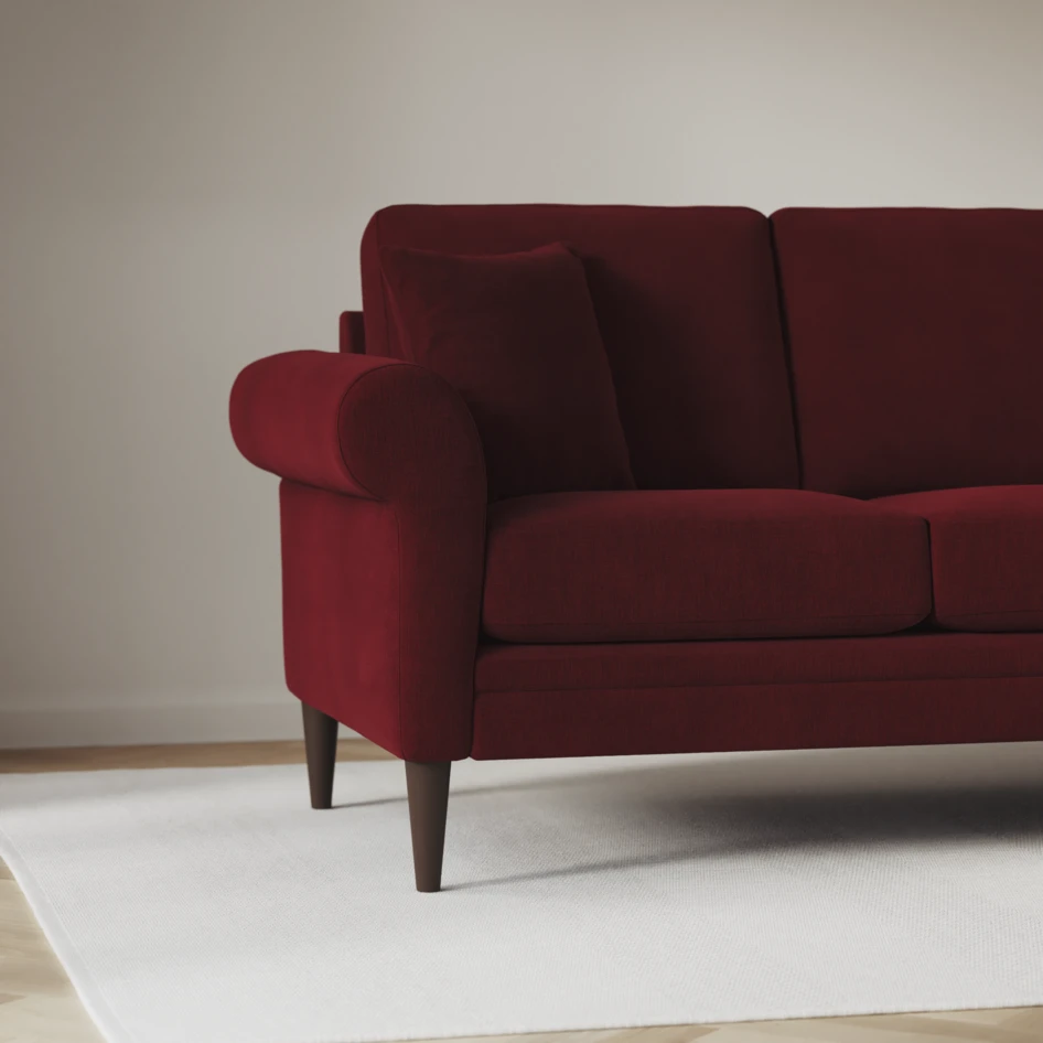 Eden - 3-sits soffa svängd - Röd