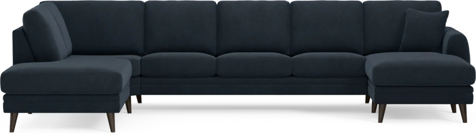 Eden - 3-sits soffa med divan vänster och schäslong höger - Blå