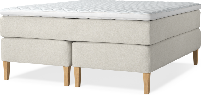 Delux Exclusive - Kontinentalsäng, dubbelsäng med bäddmadrass - Beige