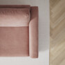 Friday - 2,5-sits soffa med divan höger - Rosa
