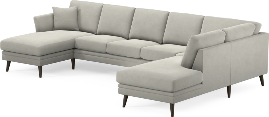 Eden - 3-sits soffa med schäslong vänster och divan höger - Grå