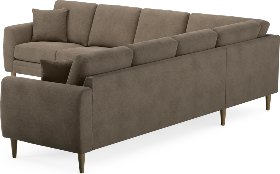 Eden - Hörnsoffa, 3+3-sits - Brun