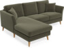 Eden - 2-sits soffa med schäslong - Brun