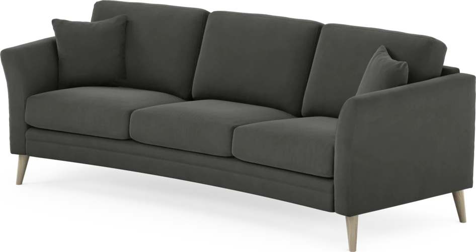 Eden - 3-sits soffa svängd - Grå
