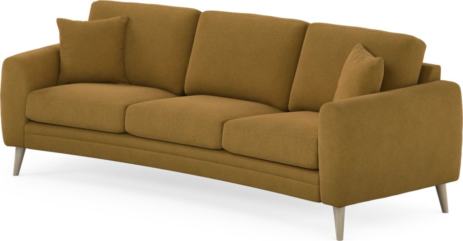 Eden - 3-sits soffa svängd - Gul