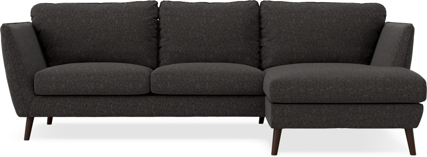 Madison - 2-sits soffa med schäslong höger - Svart