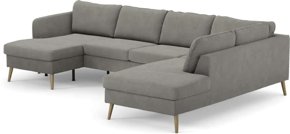 County - 3-sits soffa med schäslong vänster och divan höger - Grå