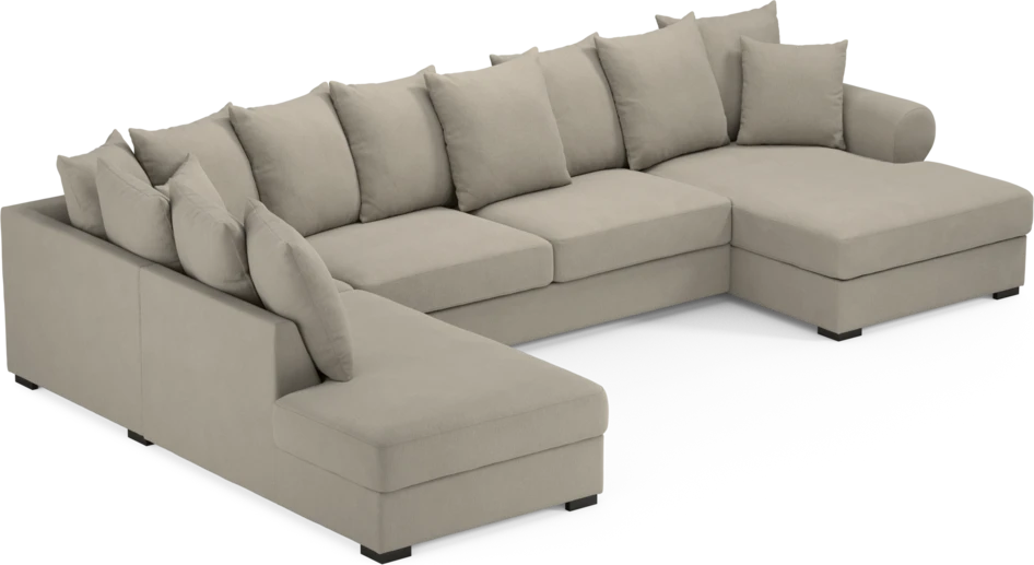 Town - 3-sits soffa med divan vänster och schäslong höger - Grå