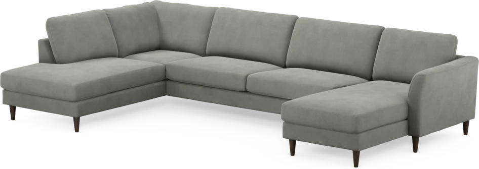 Bridge - 3-sits soffa med divan vänster och schäslong höger - Grå