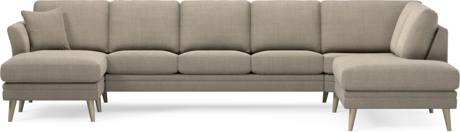 Eden - 3-sits soffa med schäslong vänster och divan höger - Beige