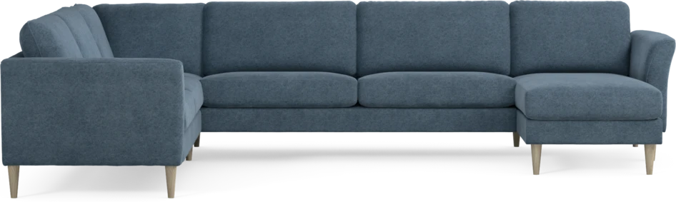 Bridge - Hörnsoffa, 2+3-sits med schäslong höger - Blå