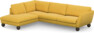 Madison - 3-sits soffa med divan vänster - Gul