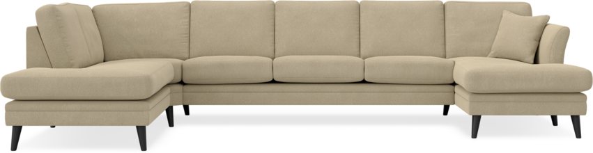Eden - 3-sits soffa med divan vänster och schäslong höger - Beige