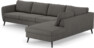 County - 3-sits soffa med divan höger - Brun