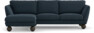 Madison Lux - 2-sits soffa med schäslong vänster - Blå