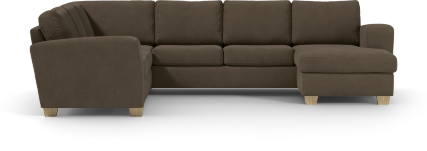 Friday - Hörnsoffa, 2+3-sits med schäslong höger - Brun