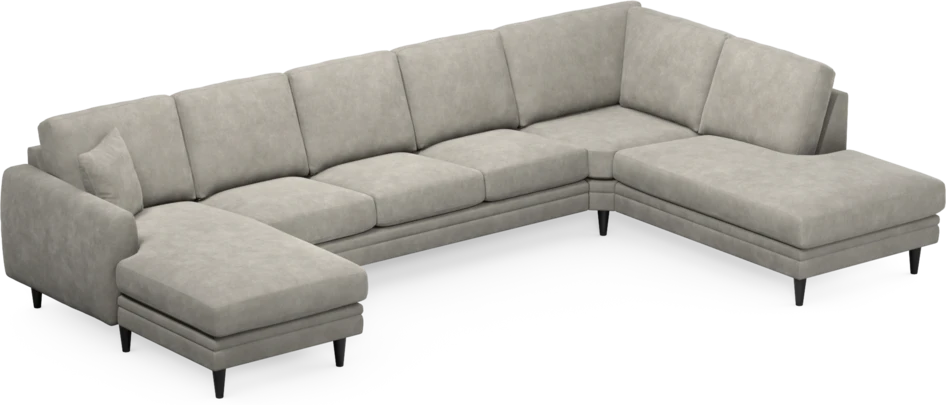 Eden - 3-sits soffa med schäslong vänster och divan höger - Grå