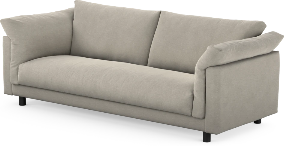 Cherrie - 3-sits soffa, hel dyna, fast klädsel - Grå
