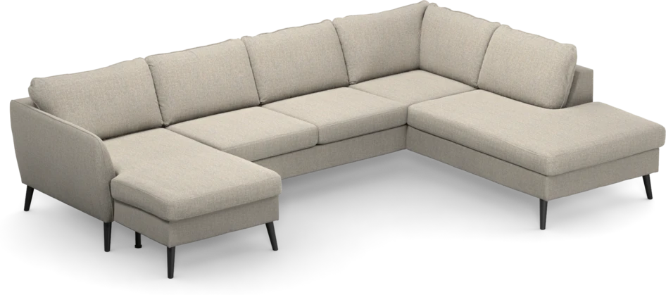 County - 3-sits soffa med schäslong vänster och divan höger - Beige