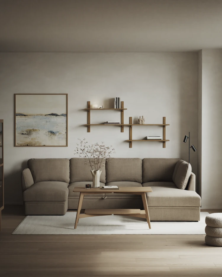 Öland - Bäddsoffa med schäslong vänster och divan höger - inspiration