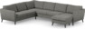 County - Hörnsoffa, 2+3-sits med schäslong höger - Grå