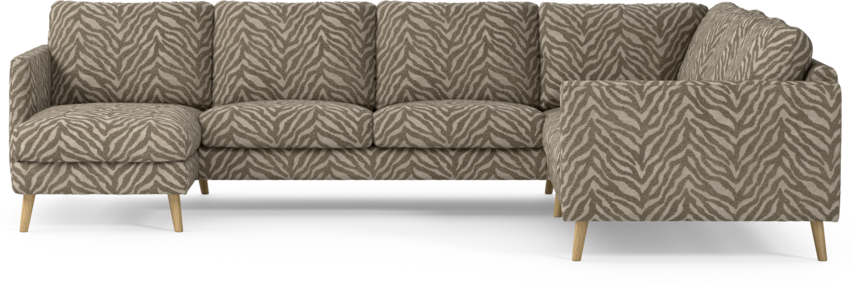 Madison Lux - Hörnsoffa med schäslong vänster - Brun