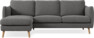 Madison Lux - 2-sits soffa med schäslong vänster - Grå