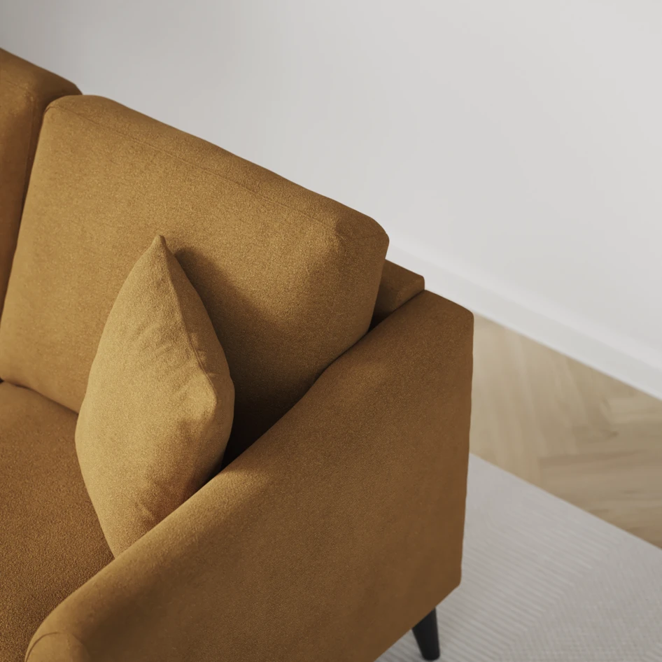 Eden - 3-sits soffa svängd - Gul