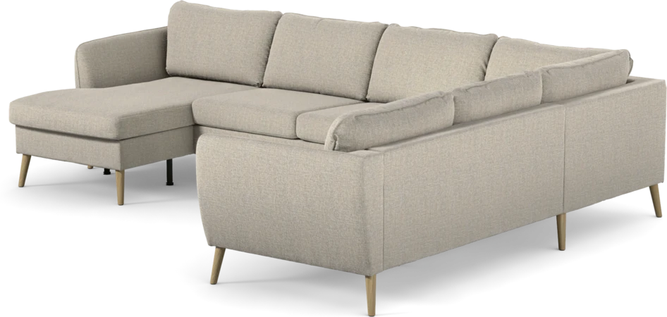 County - Hörnsoffa, 3+2-sits med schäslong vänster - Beige