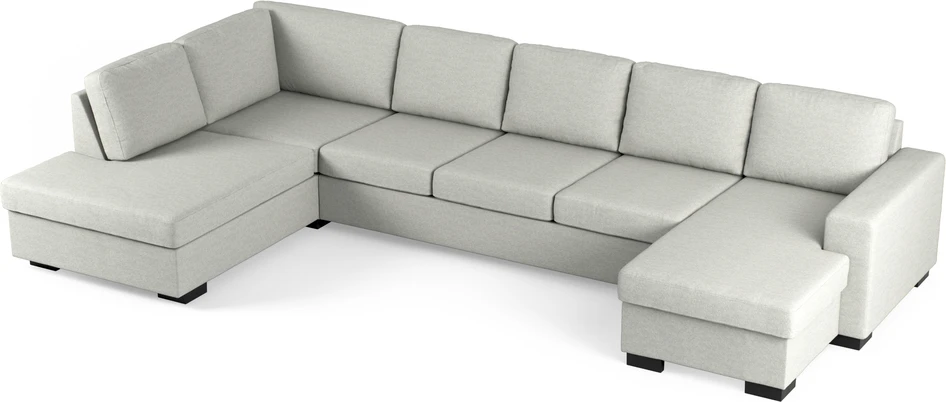 Nevada - 4-sits soffa med divan vänster och schäslong höger - Grå