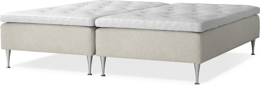 Delux Sense - Ramsäng, dubbelsäng med bäddmadrass - Beige