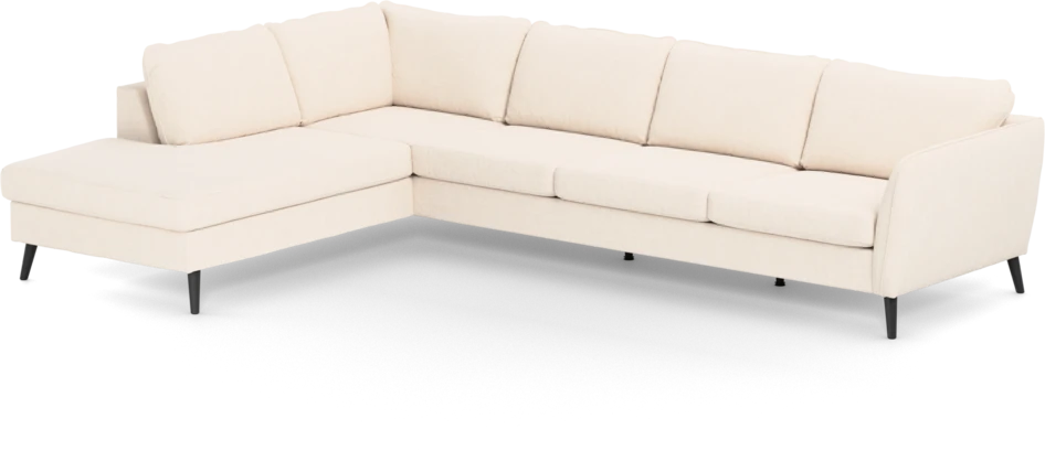 County - 3-sits soffa med divan vänster - Vit