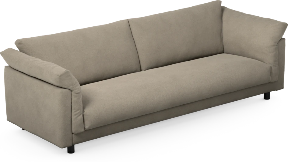 Cherrie - 4-sits soffa, hel dyna, fast klädsel - Beige