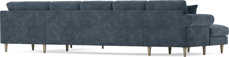 Eden - 3-sits soffa med schäslong vänster och divan höger - Blå