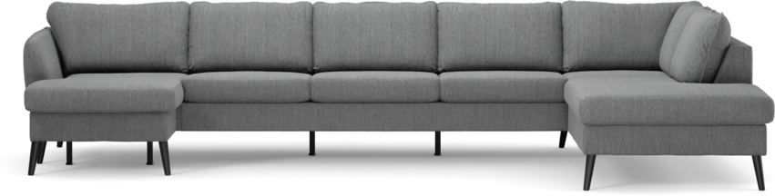 County - 4-sits soffa med schäslong vänster och divan höger - Grå