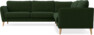 Bridge - Hörnsoffa, 3+3-sits - Grön