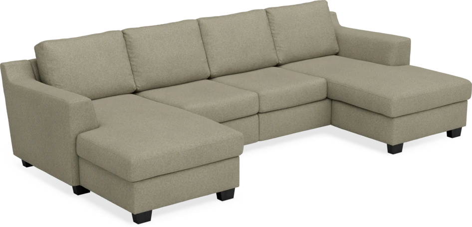 Friday - 2-sits soffa med två schäslonger - Beige