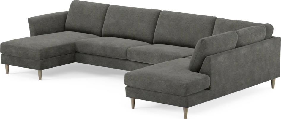 Bridge - 3-sits soffa med schäslong vänster och divan höger - Grå