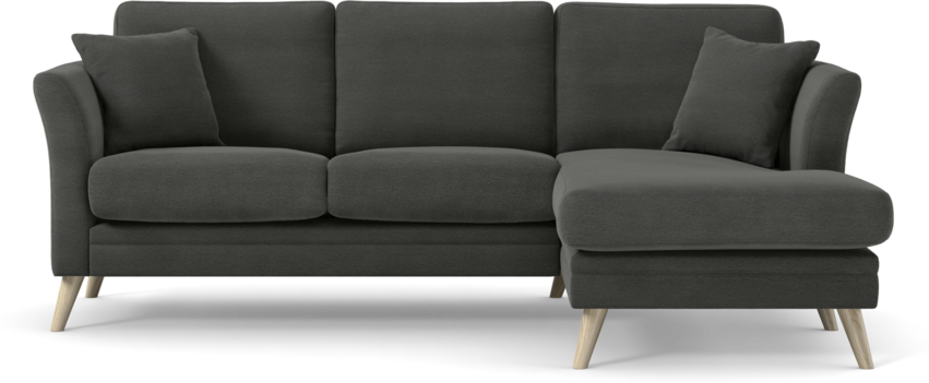 Eden - 2-sits soffa med schäslong - Grå